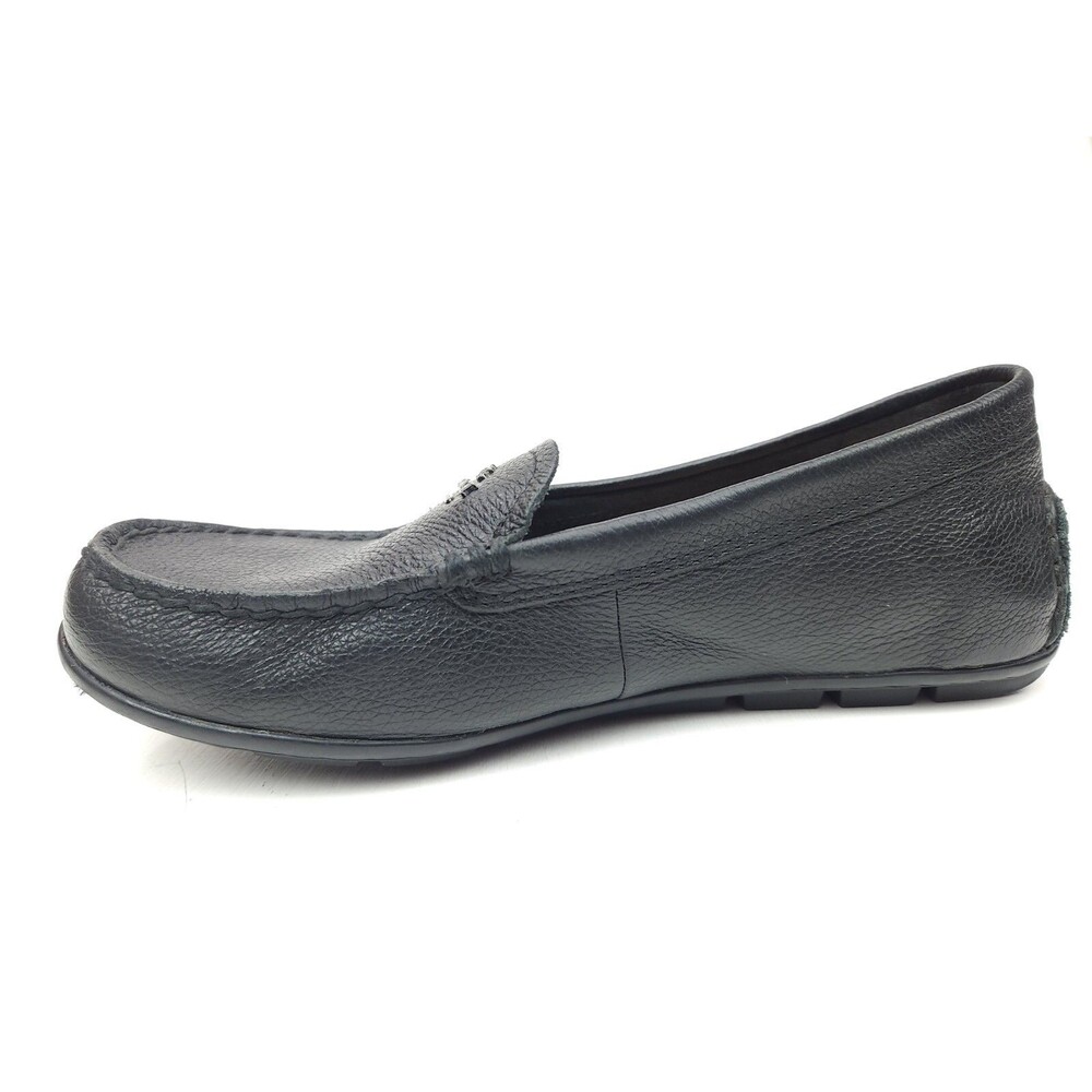 Coach Womens Mary Lock Up Driving Loafers Size 6 B Black Pebbled Grain Leather - Picture 2 of 11